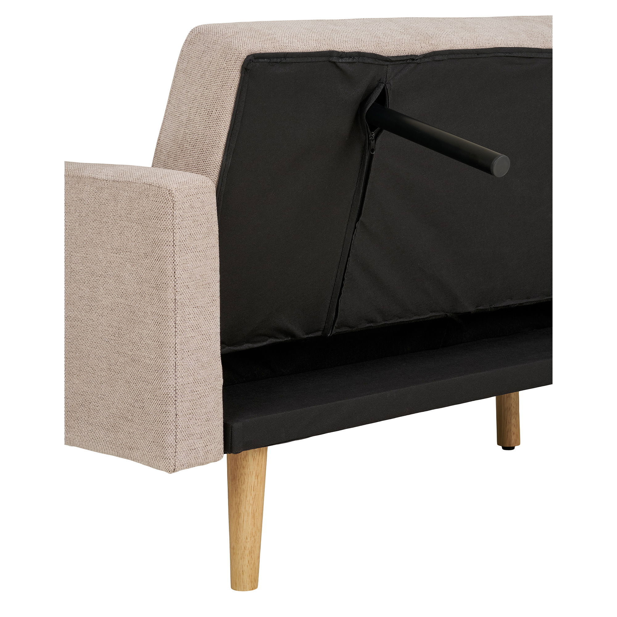 Schlafsofa Sofabett CARLOS 208 cm dunkelsand Couch Tagesbett