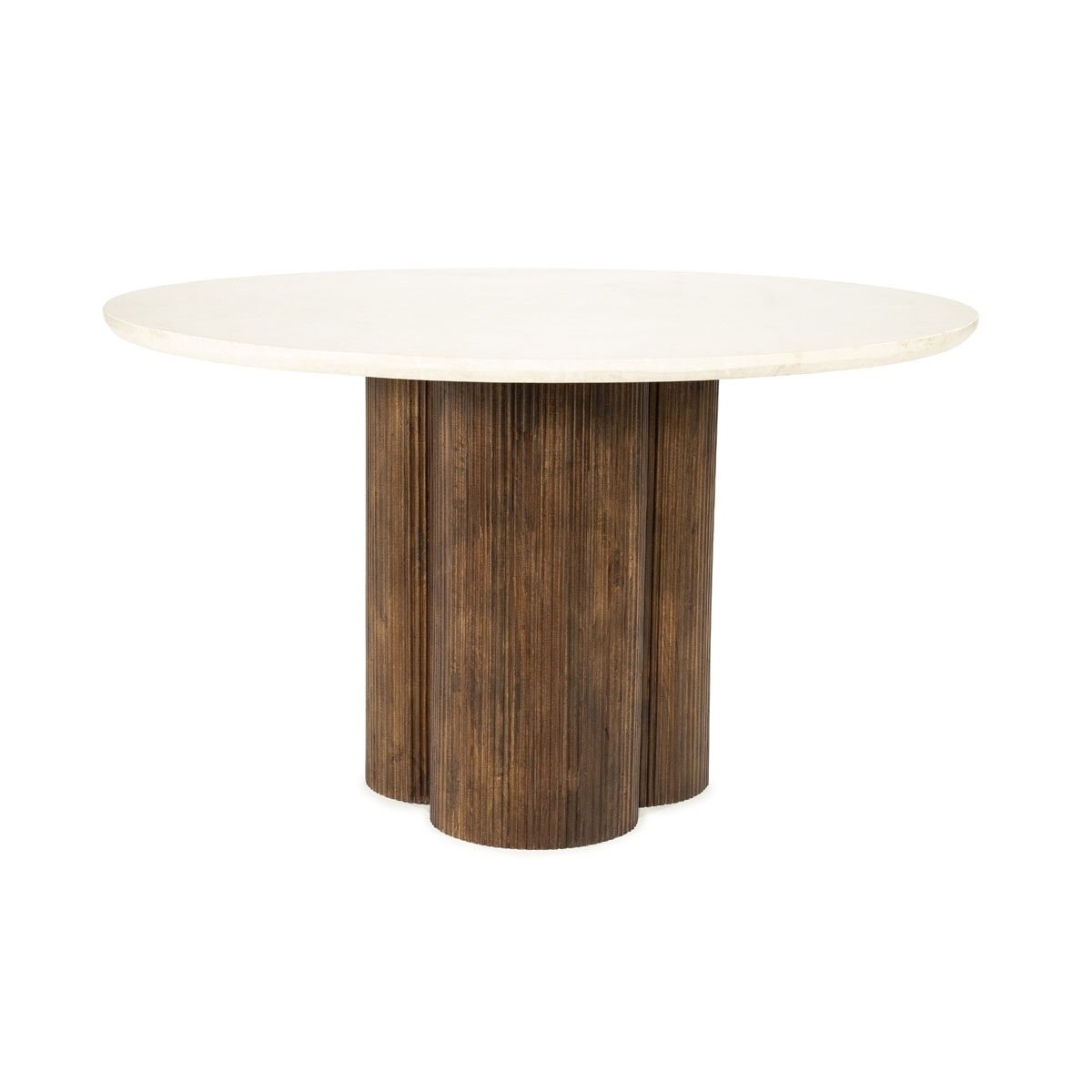 Esstisch Xanni rund 130 cm Marmor Botochino  