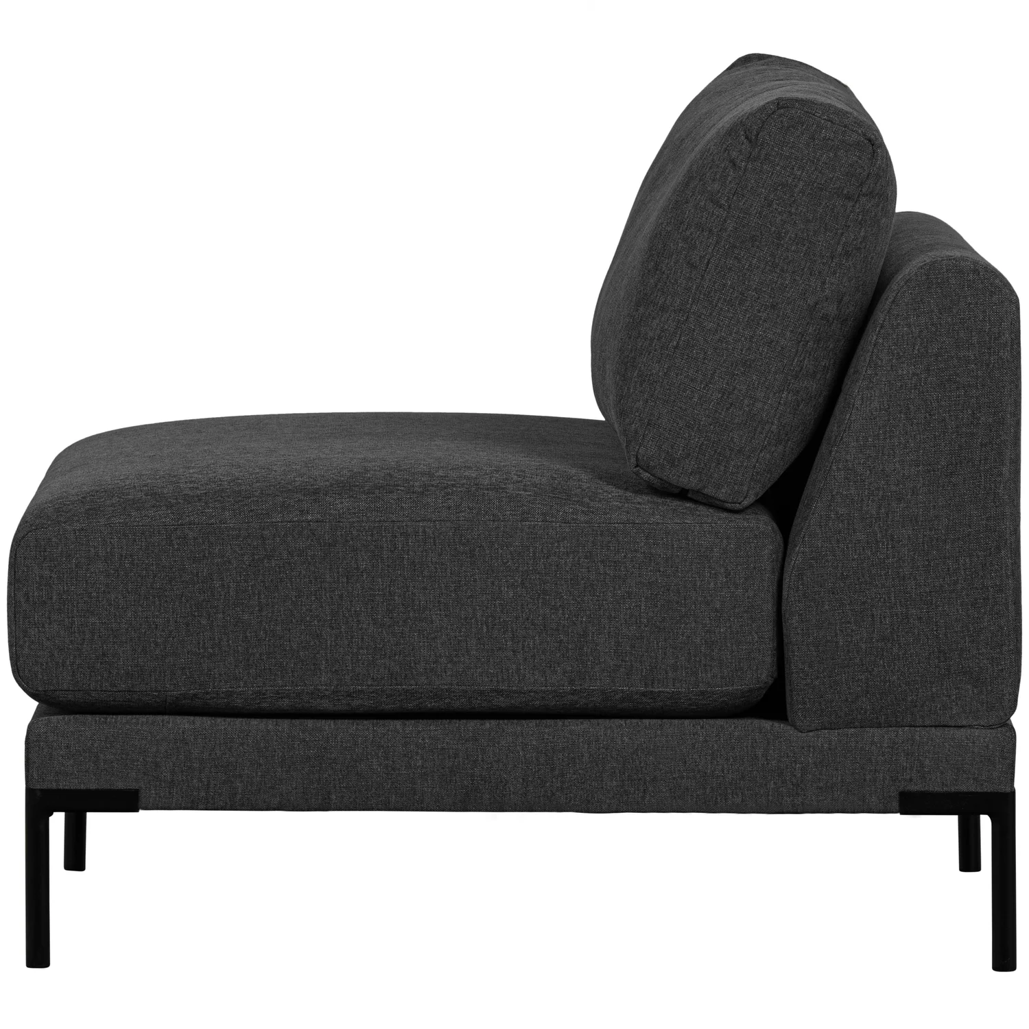 Loveseat Sessel Couple Element Webstoff Melange dunkelgrau