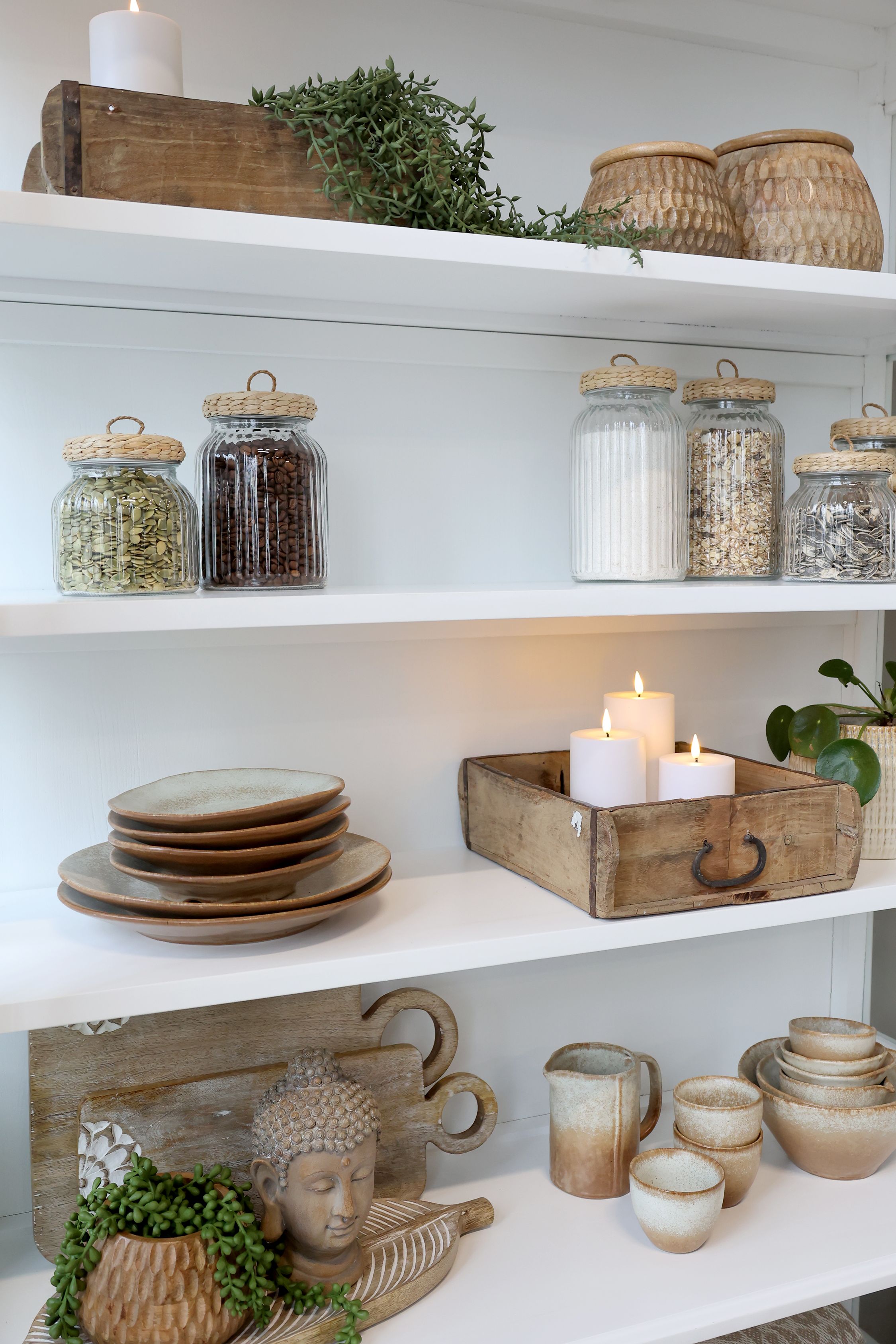 Vitrine Marseille Glasvitrine weiss