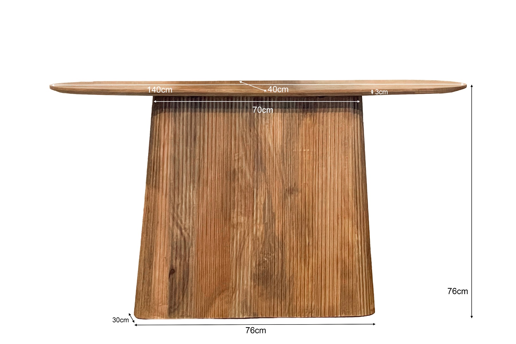 Konsolentisch Salvator 140 x 40 cm Mangoholz natur Anstelltisch