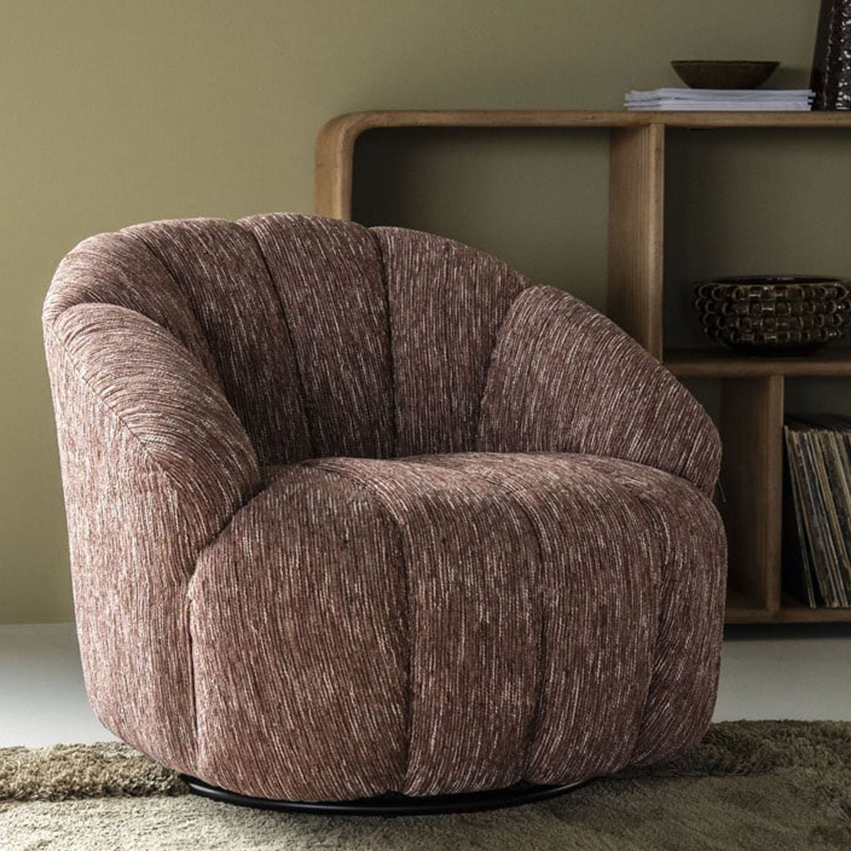 Drehsessel Lounge Sessel Sogno burgundy