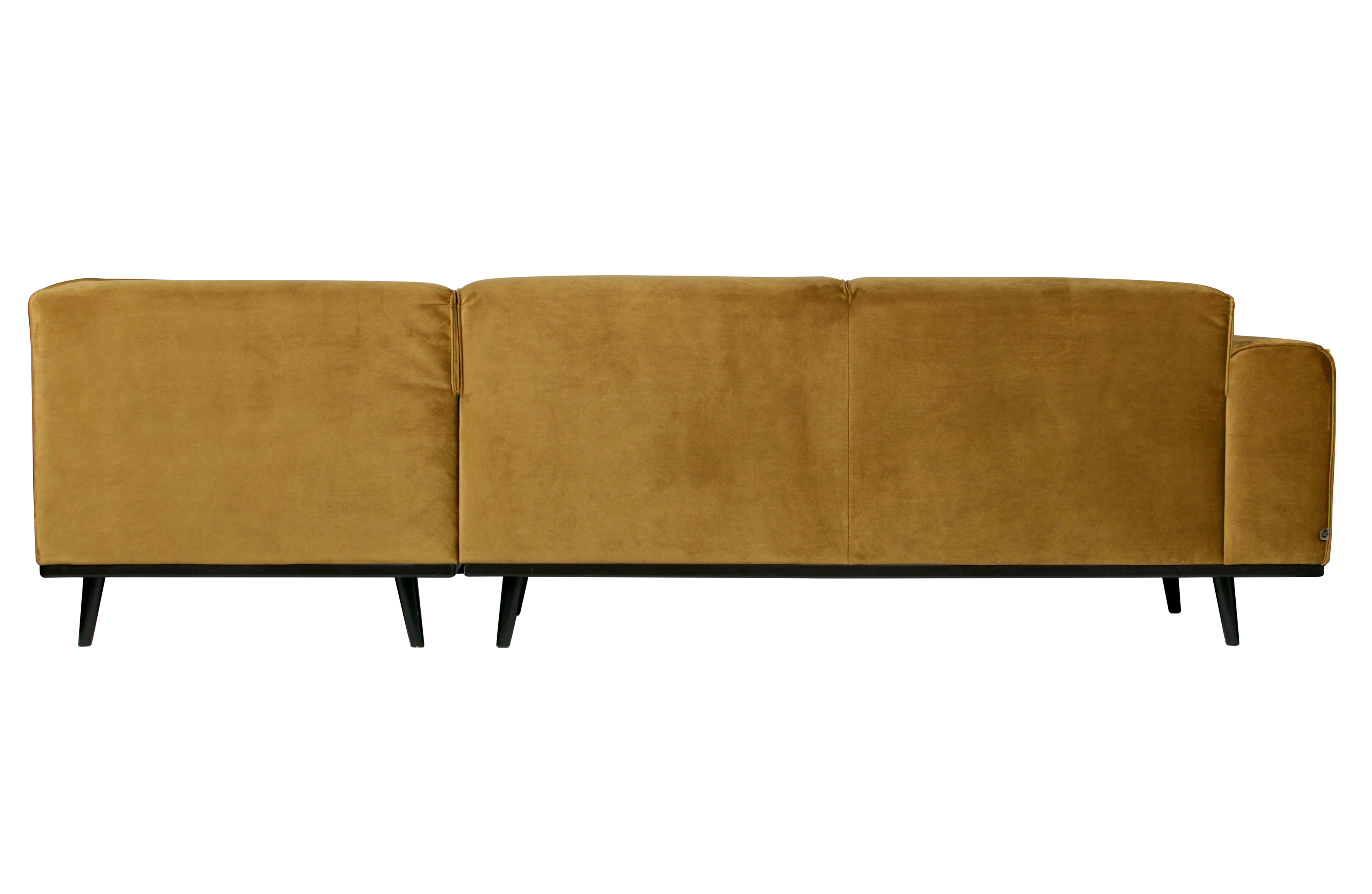 Ecksofa Statement Samt honiggelb Longchair Rechts