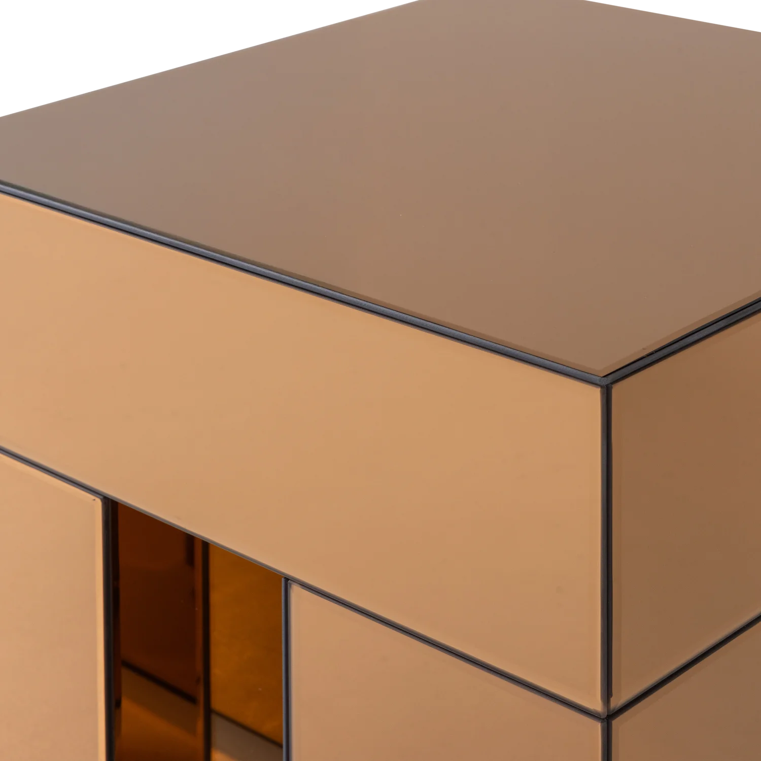 Beistelltisch MIRROX H 50 cm MDF Spiegelglas