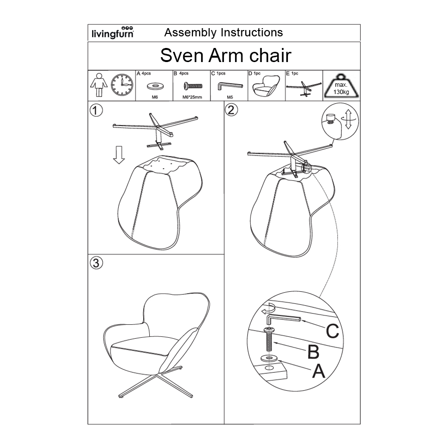 Sessel Sven Drehsessel Stoff toffee Relaxsessel Fernsehsessel
