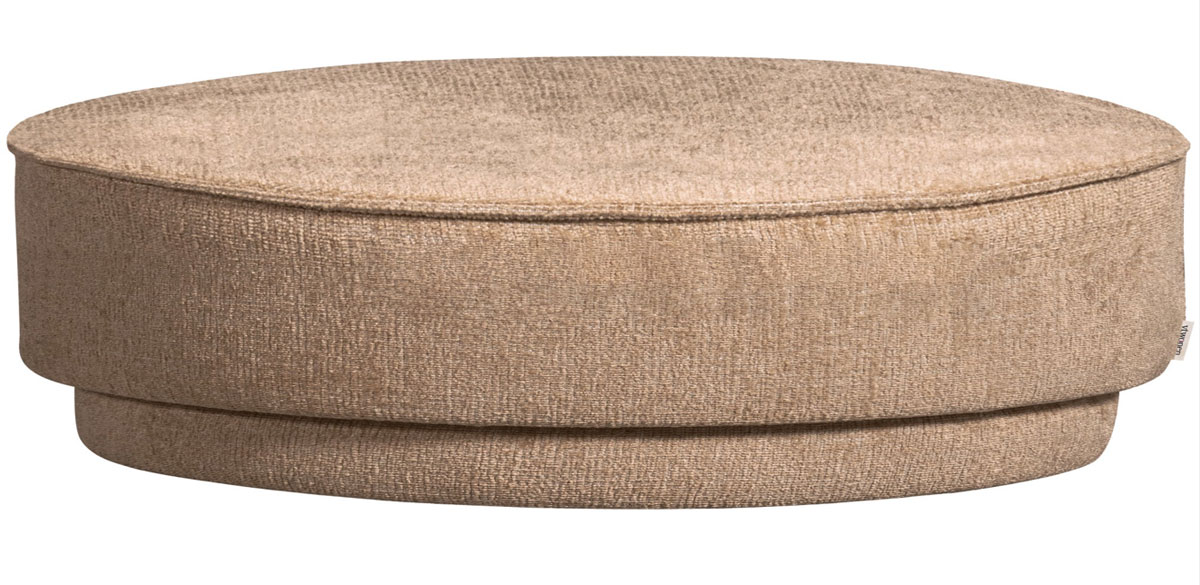 Pouf PEARL XL Ø 80 cm Hocker Sitzhocker butter melange