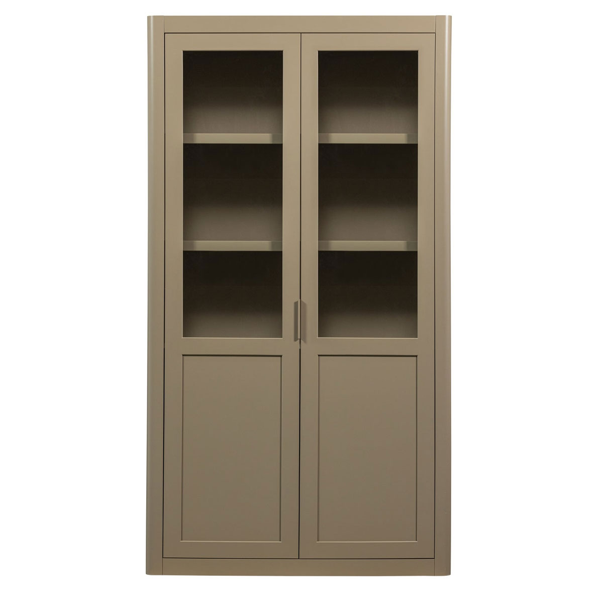 woood Vitrinenschrank GUNNAR Schrank Holzschrank Kiefernholz schlammfarben