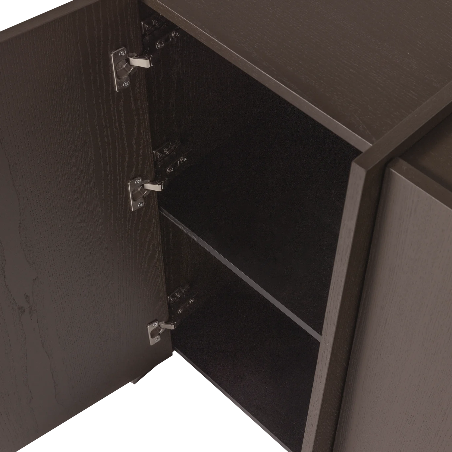 Schrank Aufbewahrungsschrank BROCK H 140 cm 2-türig Esche Funrier mittelbraun