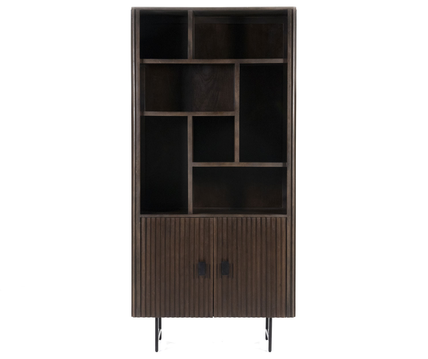 Bücherschrank Regal Remi H 200 cm Mangoholz braun