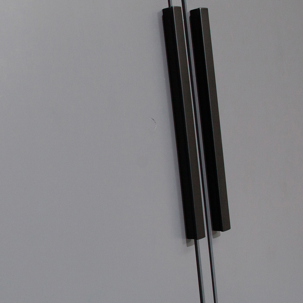 woood Schrank Kleiderschrank Adam grau 100 cm Kiefer