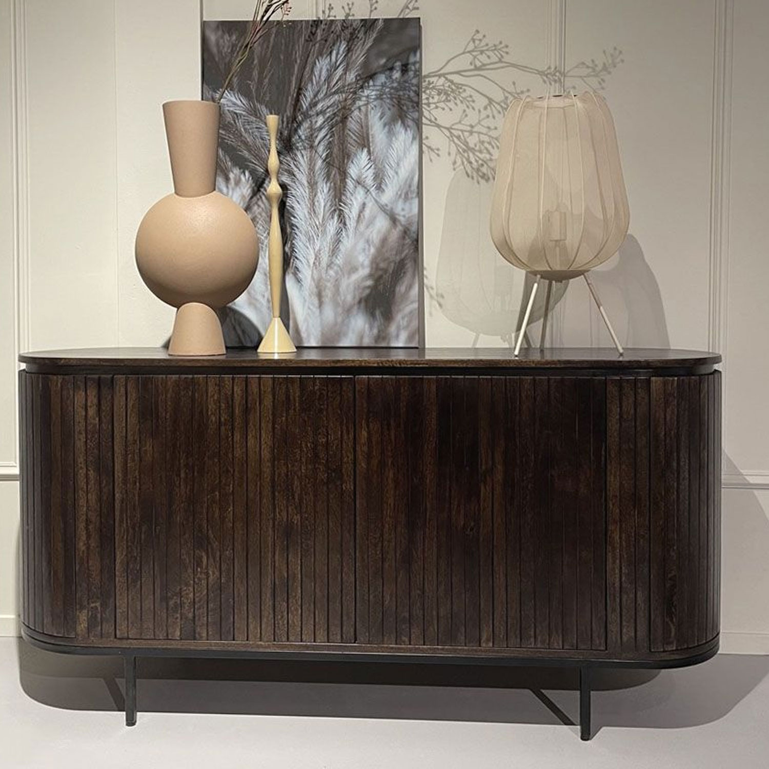 RETRO CHIC Sideboard Noor 170 cm Mango Holz braun