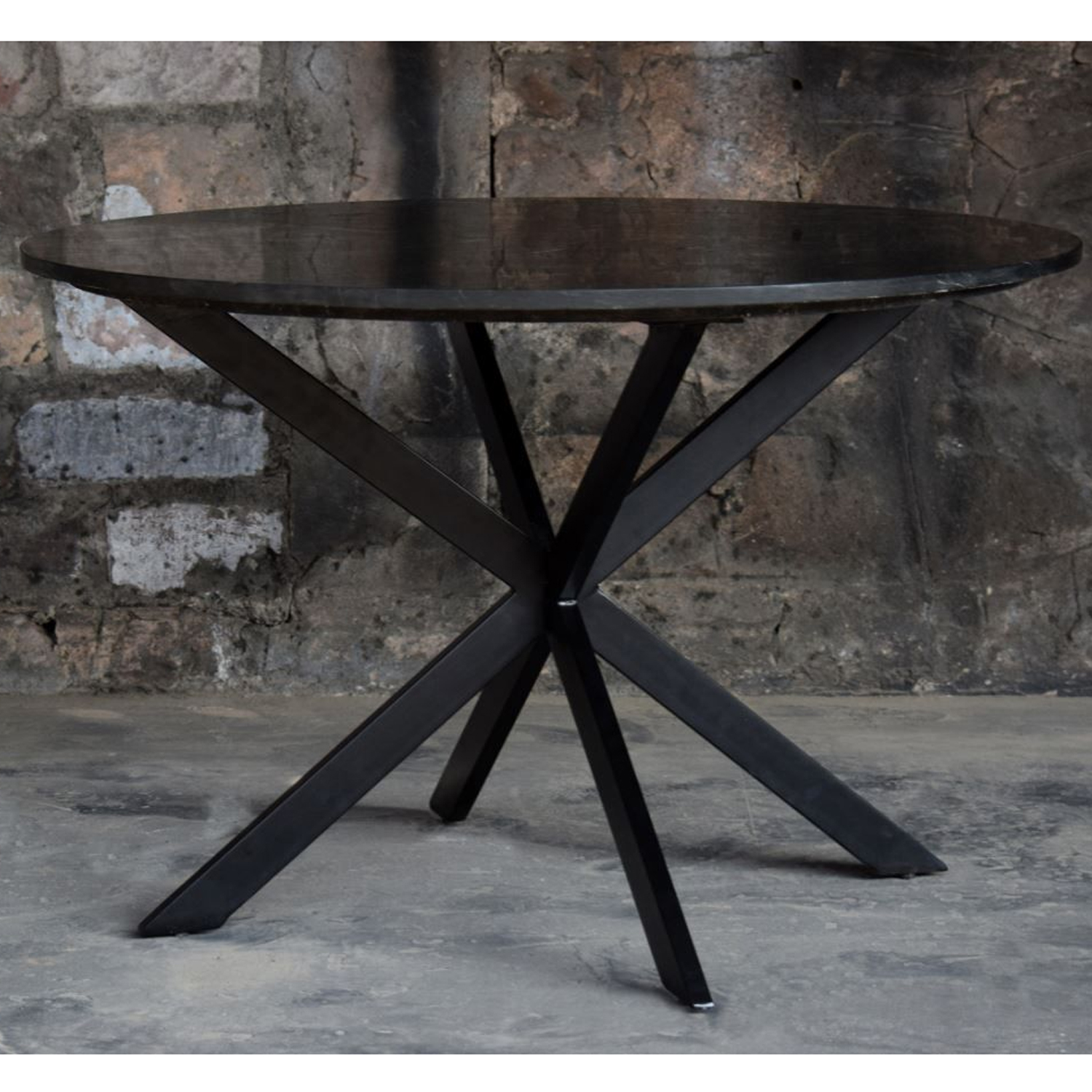 Esstisch Marmor rund Ø 110 cm schwarz