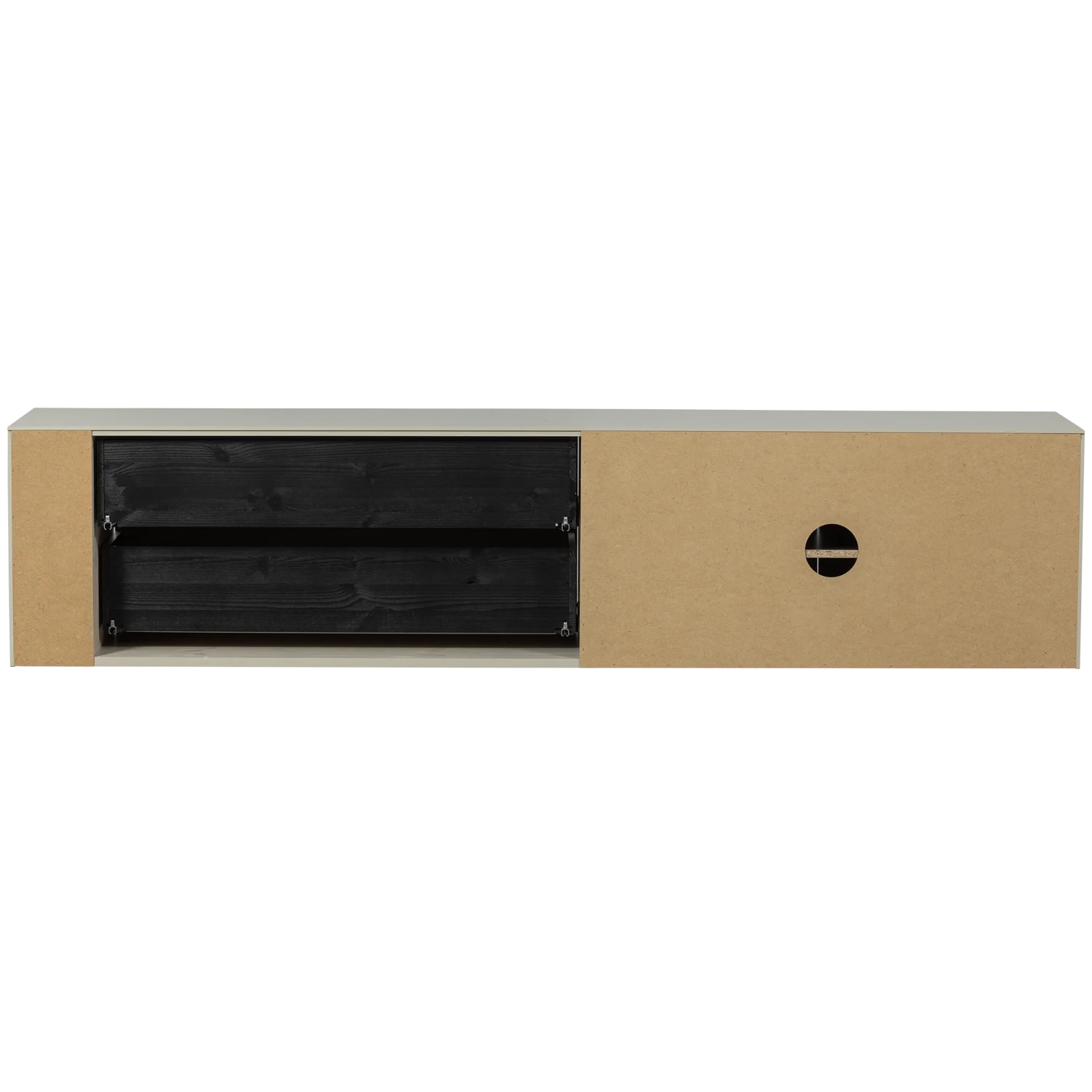 TV Möbel SETTLE DOWN 200 cm Kiefer Massiv staubgrau Lowboard