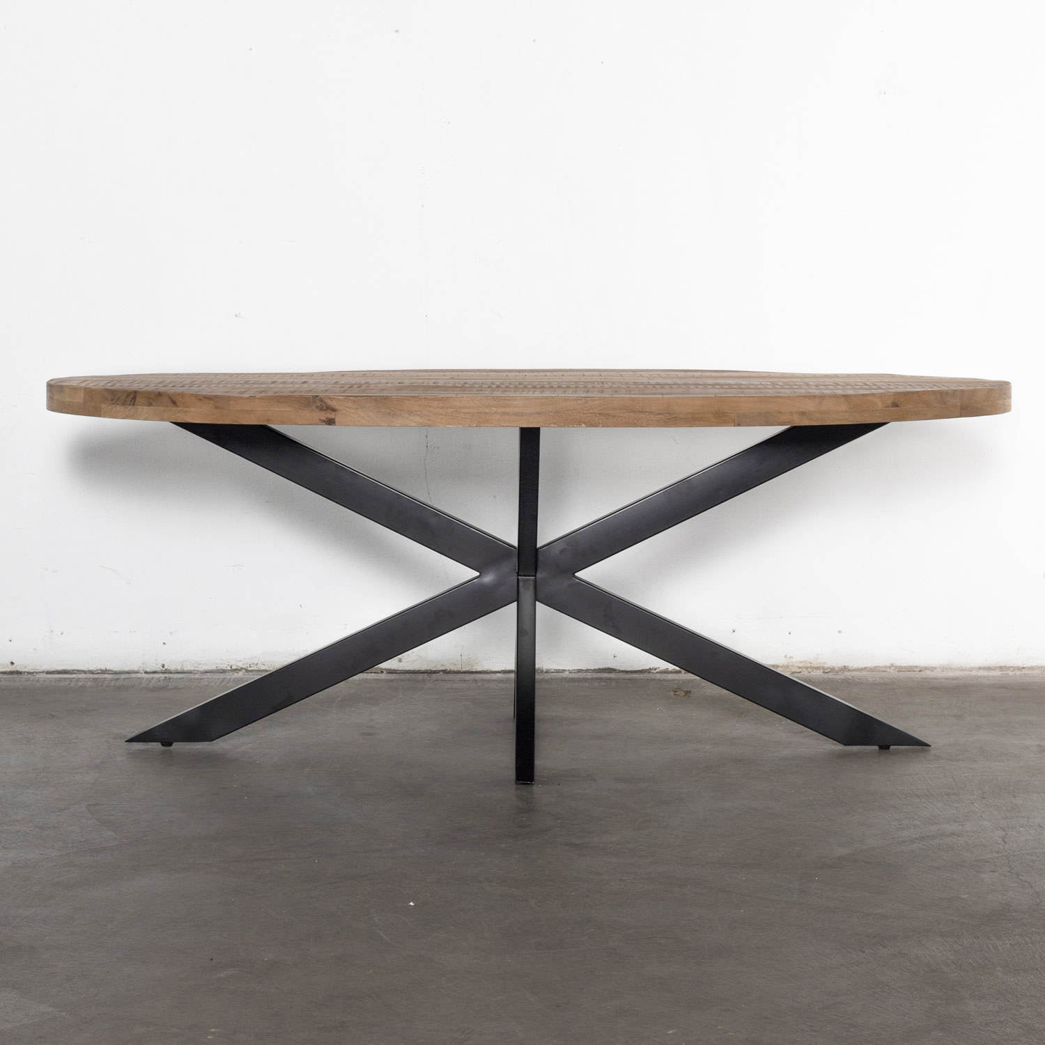 Esstisch Mosan oval 200 x 100 cm Mango Holz