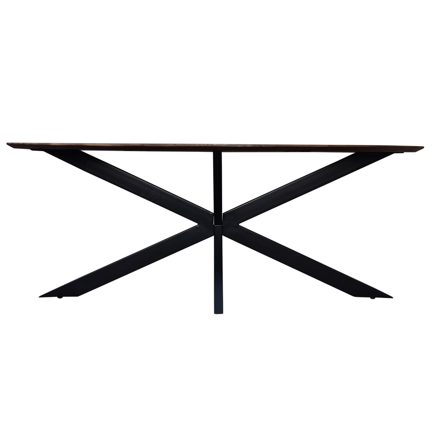 Esstisch MODEO oval 200 x 100 cm Mangoholz braun