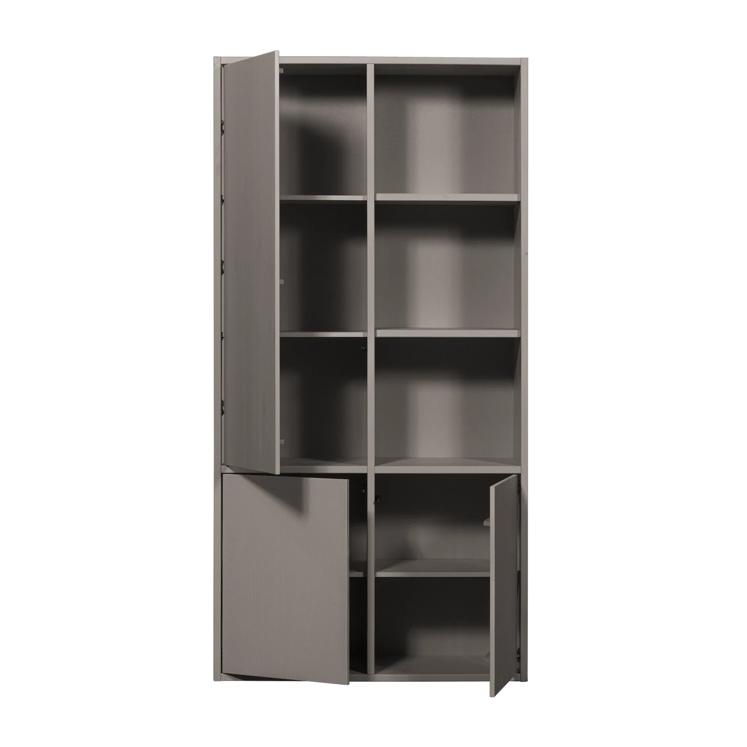 Kleiderschrank MEREL B 100 cm 3-türig Kiefernholz warmgrau  