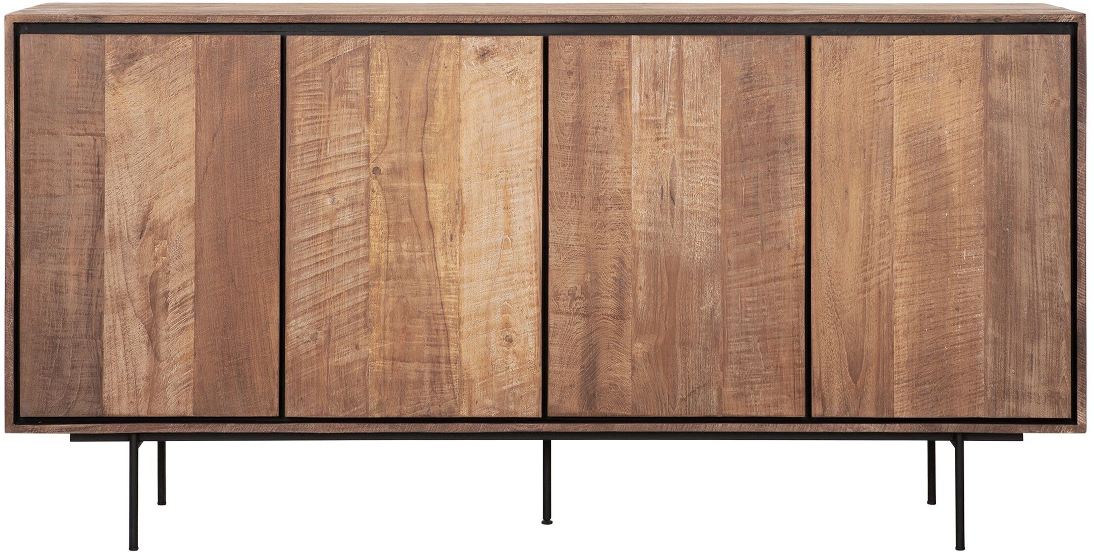 Sideboard Metropole 180 cm recyceltes Teakholz massiv Metall Kommode