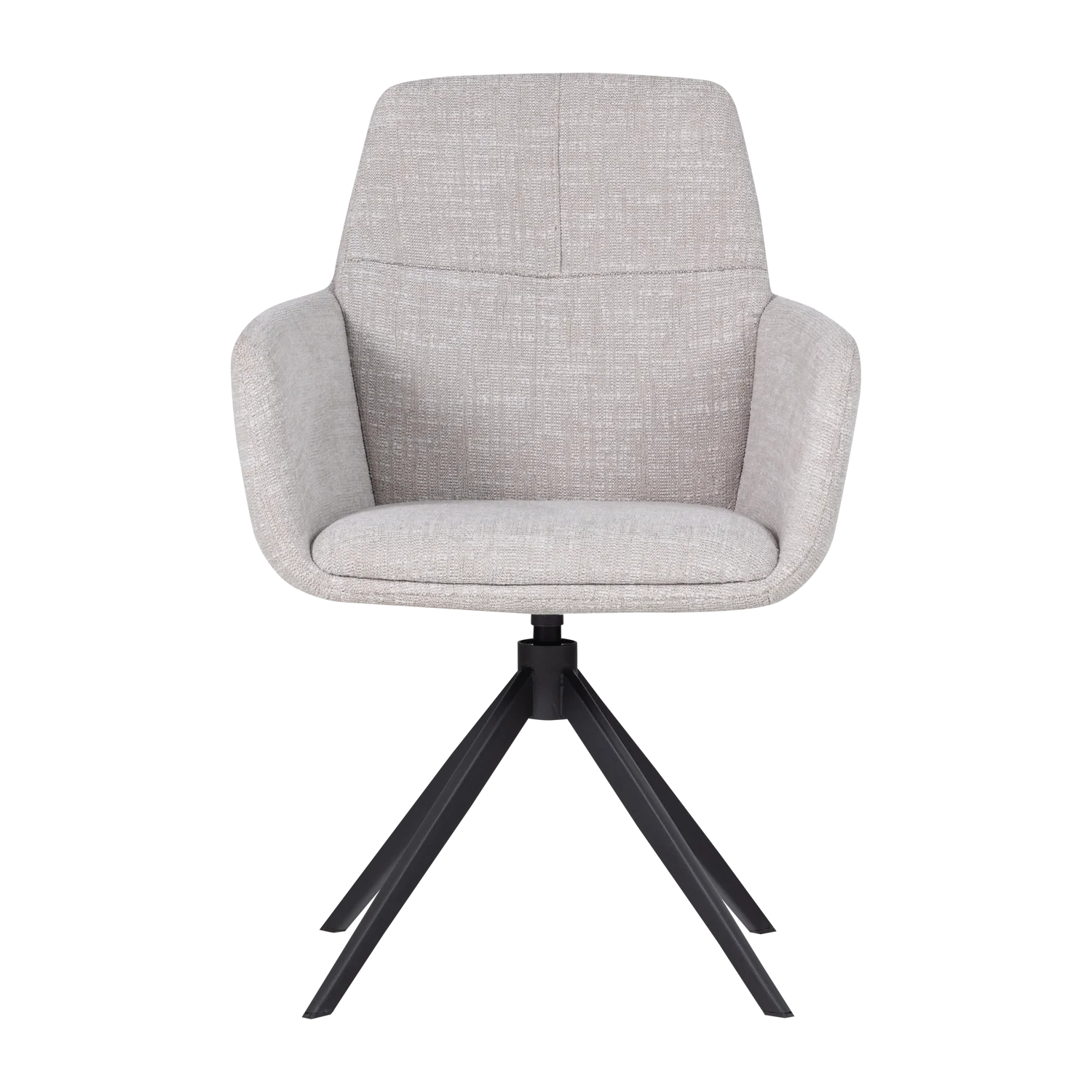 Armlehnstuhl GRANT drehbar Melange Stoff natur Drehstuhl