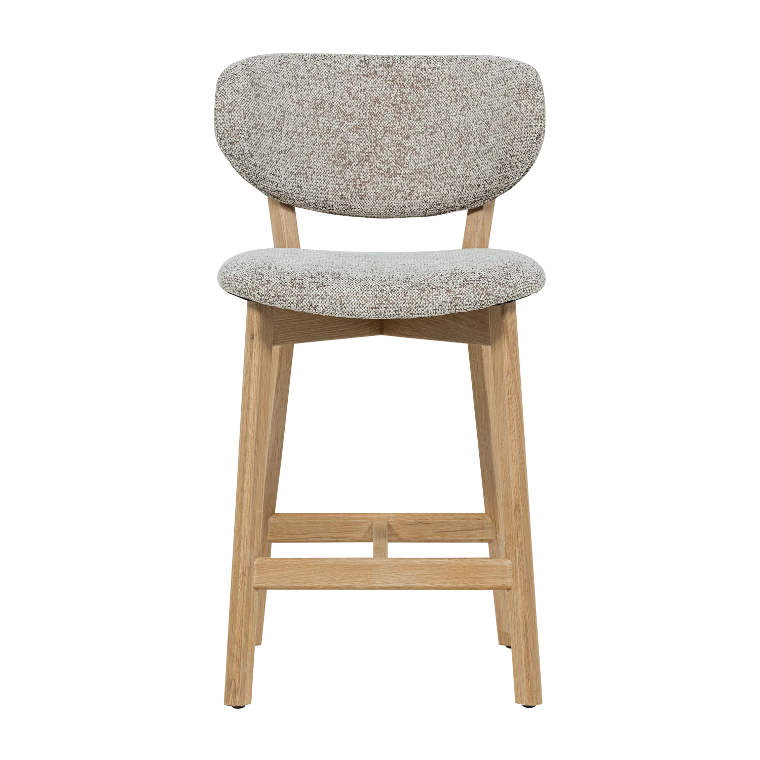 Barhocker UDAR SH 65 cm Eichengestell natur Melange Stoff