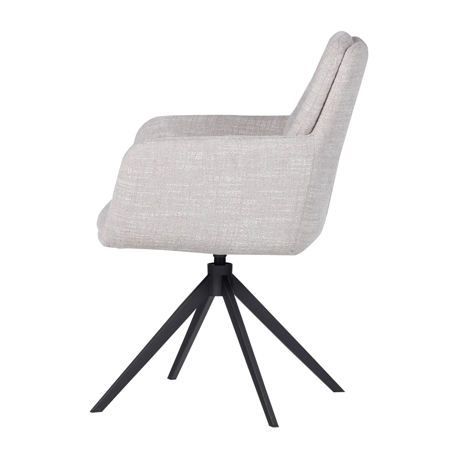 Armlehnstuhl GRANT drehbar Melange Stoff natur Drehstuhl