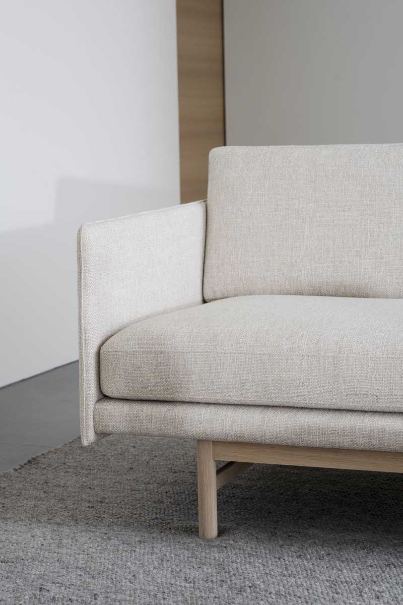 3 Sitzer Sofa HALLGERD 212 cm Stoff beige