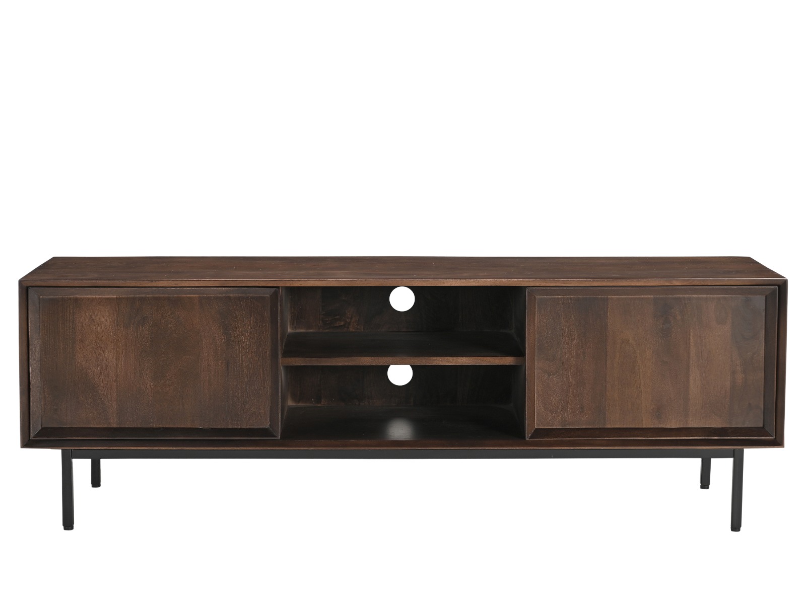 TV Möbel Lowboard Ravenstein 150 cm Mangoholz braun