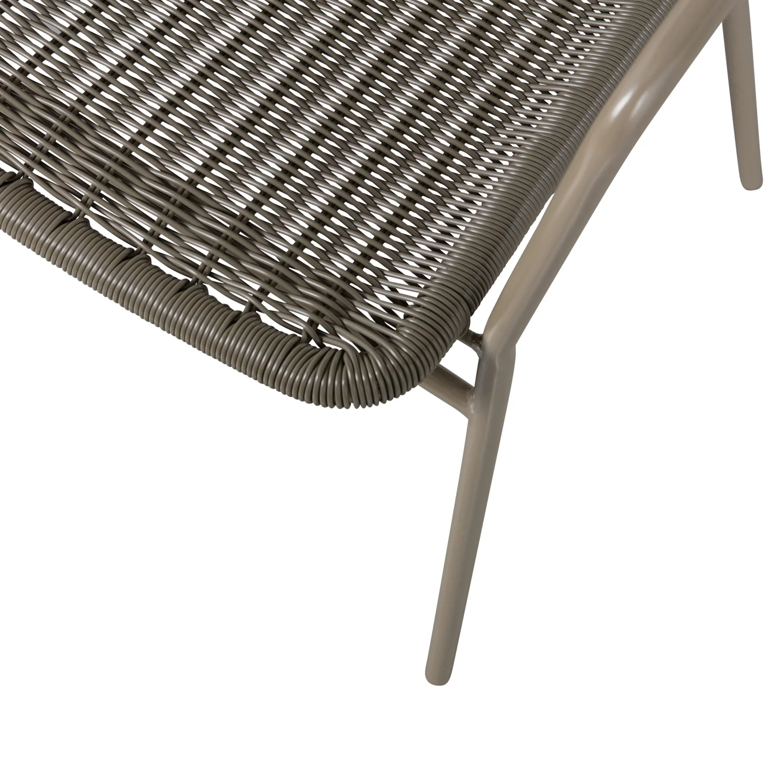 4er Set Gartenstuhl WESTON Geflechtstuhl Rattan Metall dschungelgrün