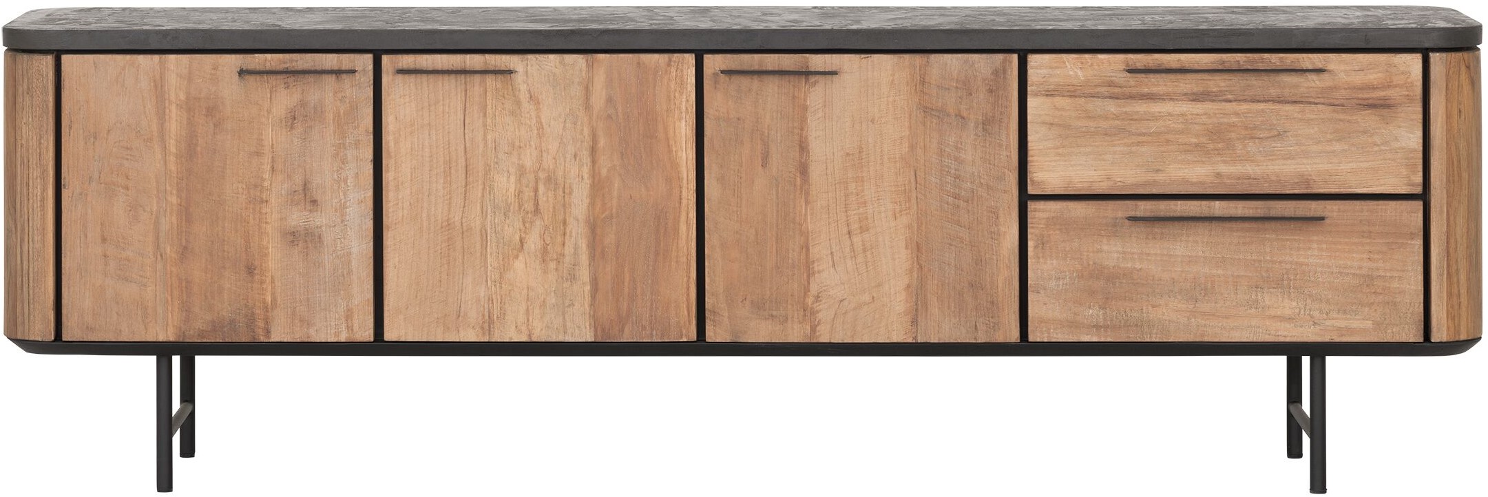 TV Möbel Soho 190 cm recyceltes Teakholz Mortex Lowboard