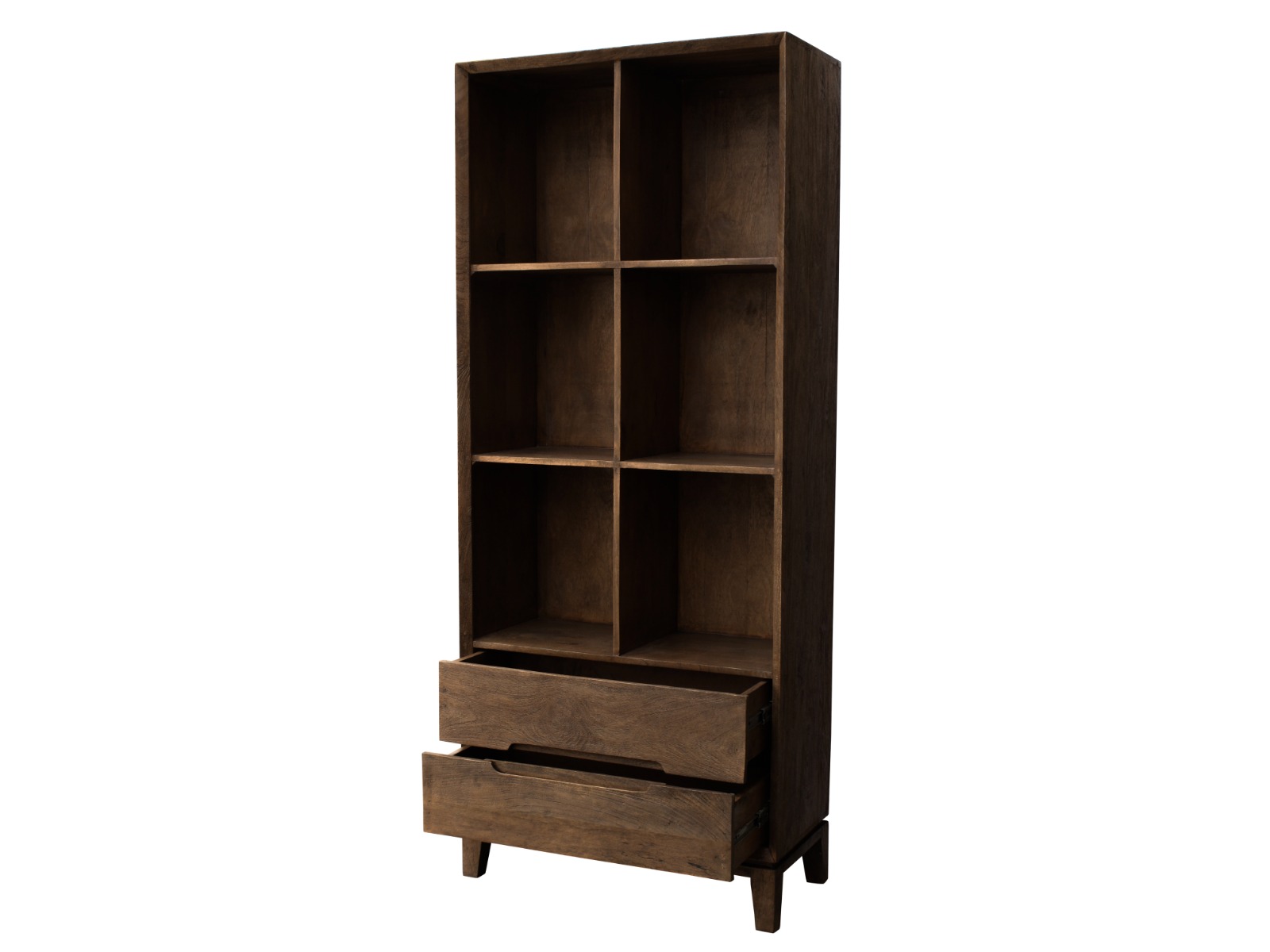 Schrank Regal Bücherregal Cortez B 83 cm Mangoholz braun 