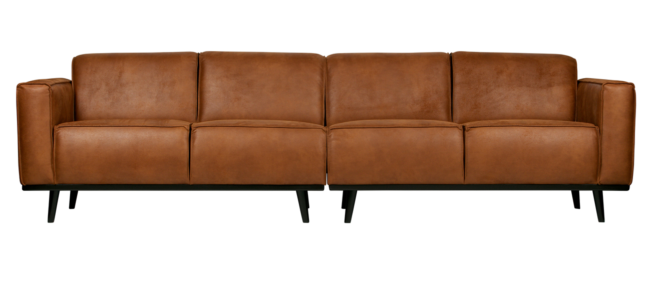 4 Sitzer Sofa STATEMENT Eco Leder cognac Couch 280 cm