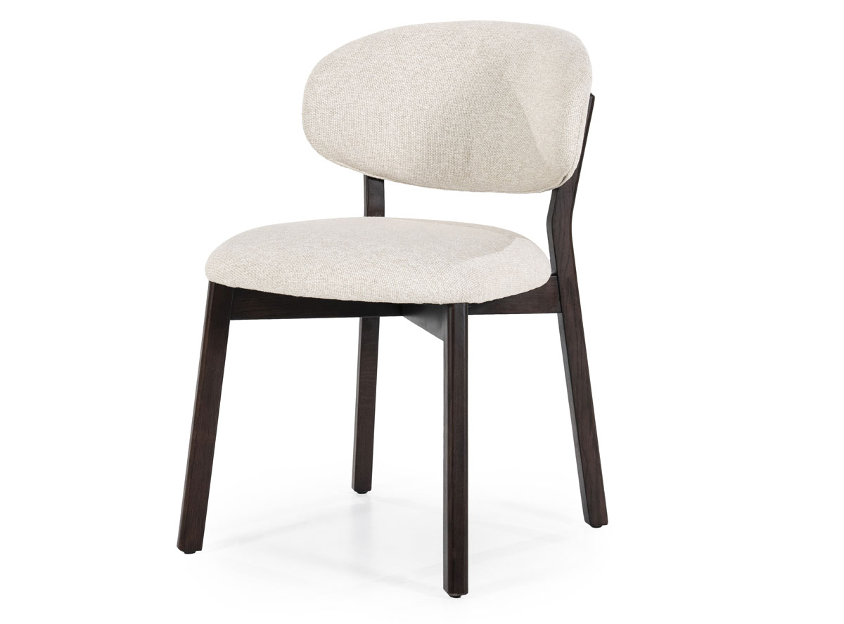Esszimmer Stuhl Mikky Eiche Holz Stoff beige