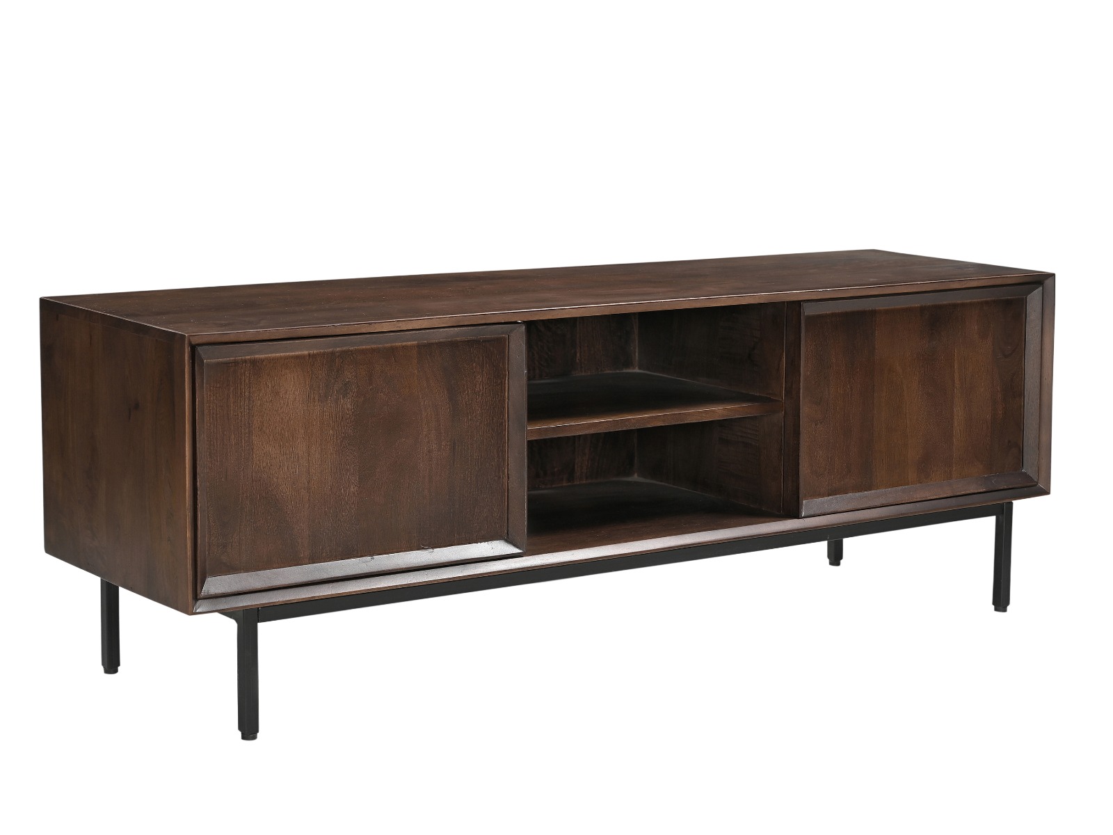 TV Möbel Lowboard Ravenstein 150 cm Mangoholz braun