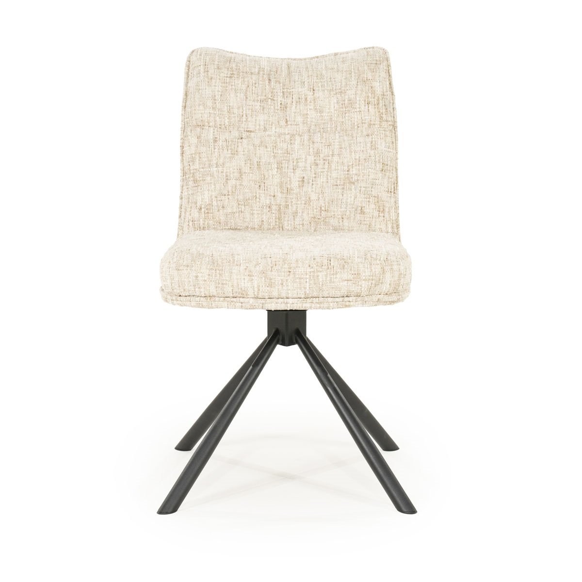 Drehstuhl Ferre Stoff beige Vierfußstuhl Esszimmerstuhl