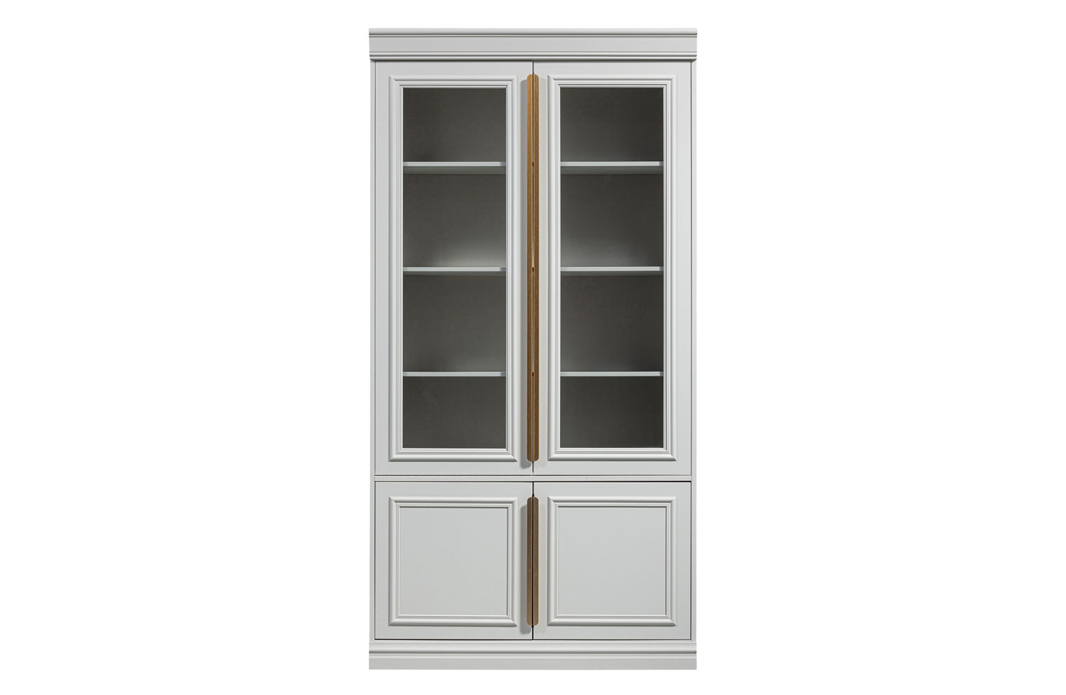 BePureHome Vitrinenschrank Organize B 110 cm Kiefer grau Vitrine
