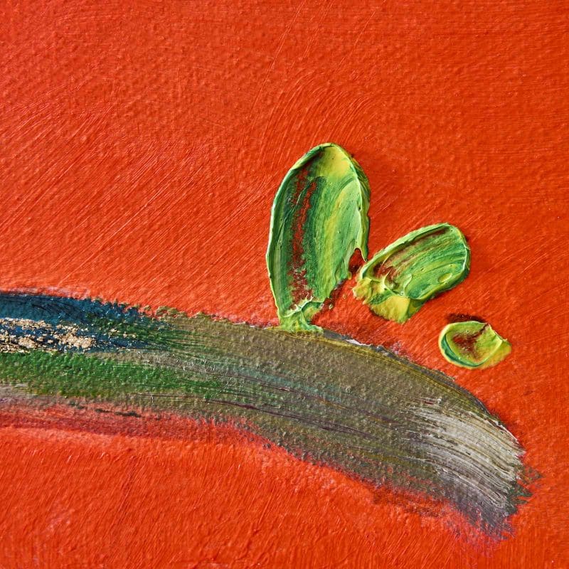 Bild 30 x 30 cm Zwitscherklang Vogel Bird Acryl Leinwand rot