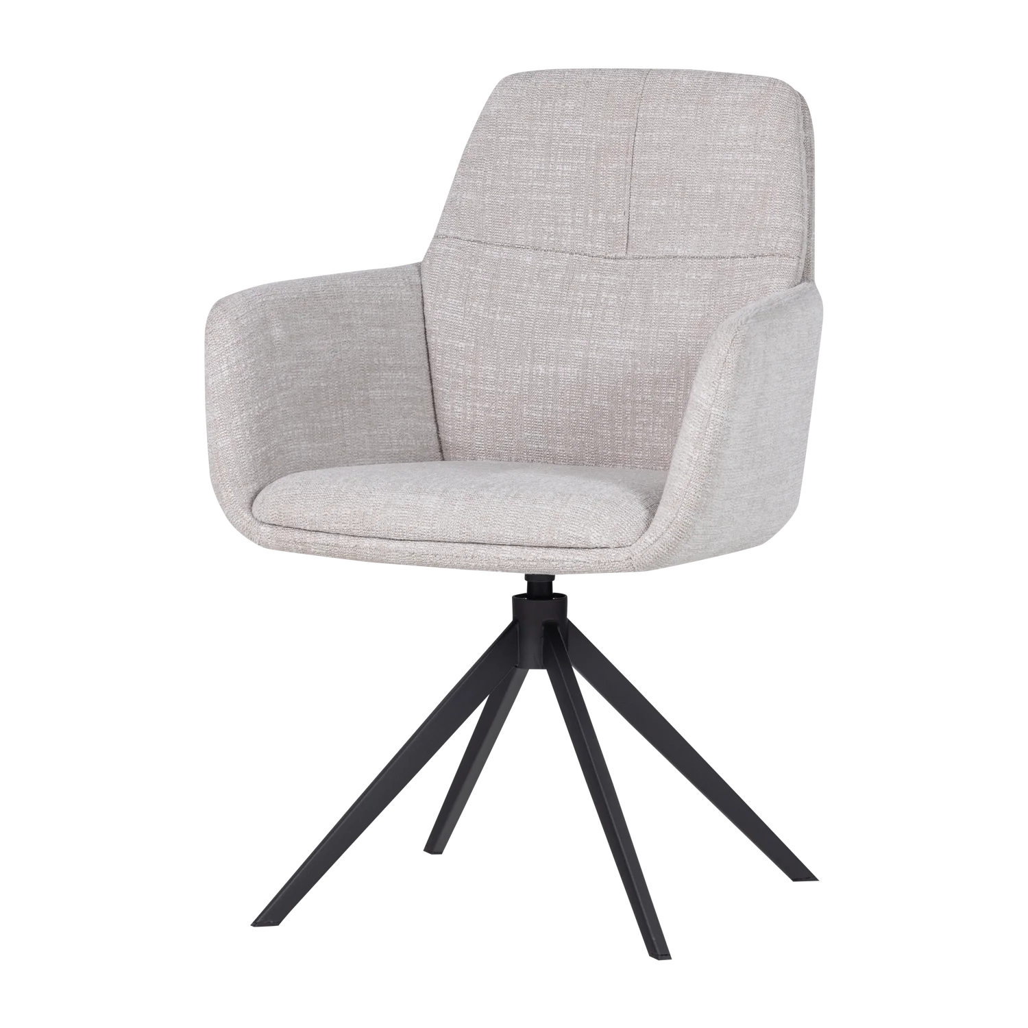 Armlehnstuhl GRANT drehbar Melange Stoff natur Drehstuhl