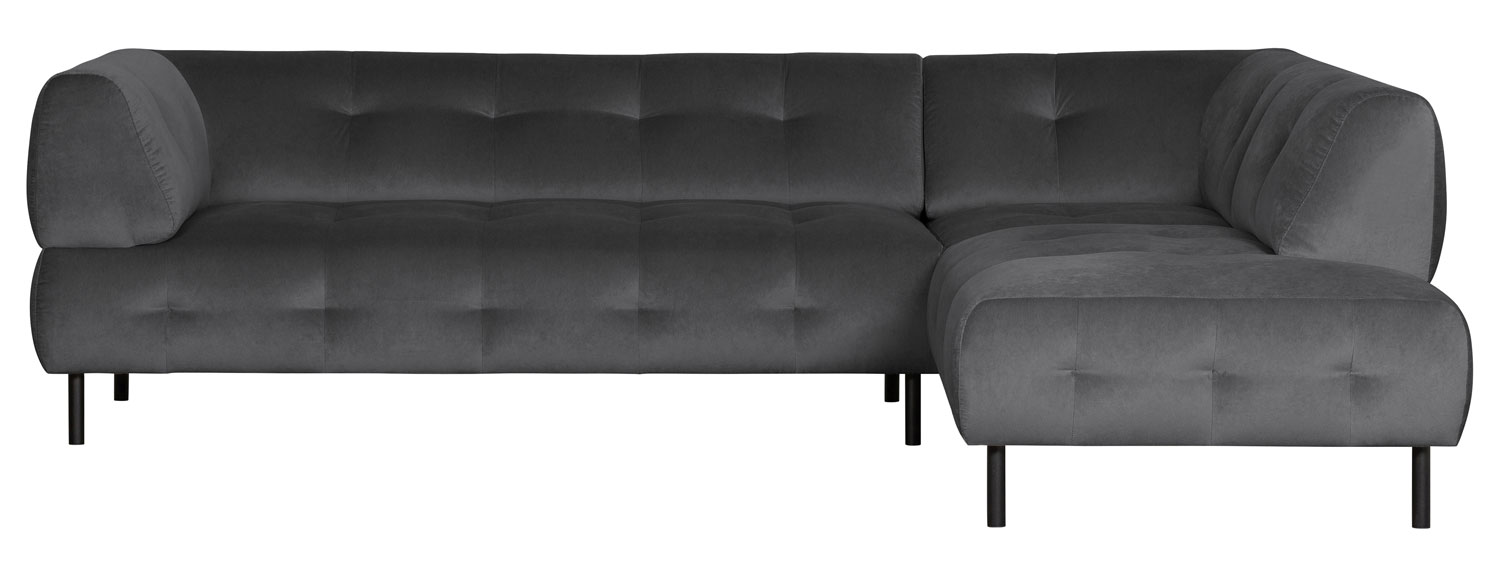 woood Lloyd Ecksofa rechts washed Velvet Samt Gusseisen