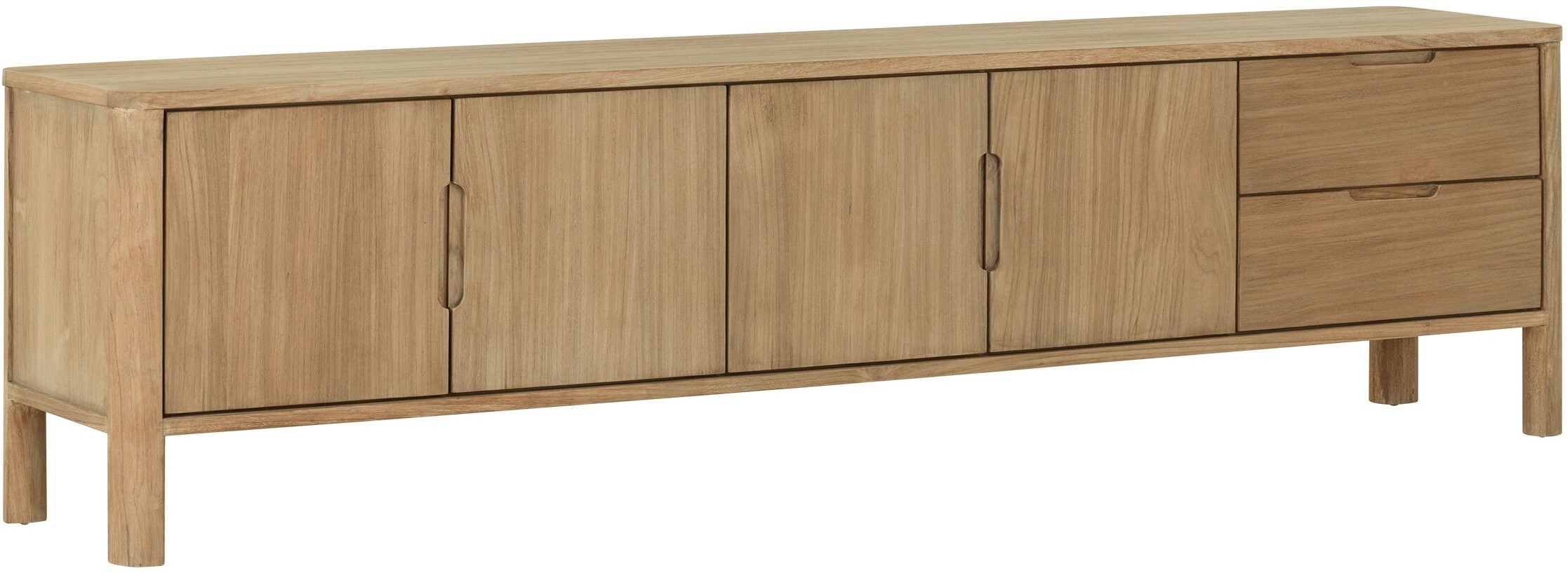 TV Möbel Forte 210 cm Teakholz natur Lowboard