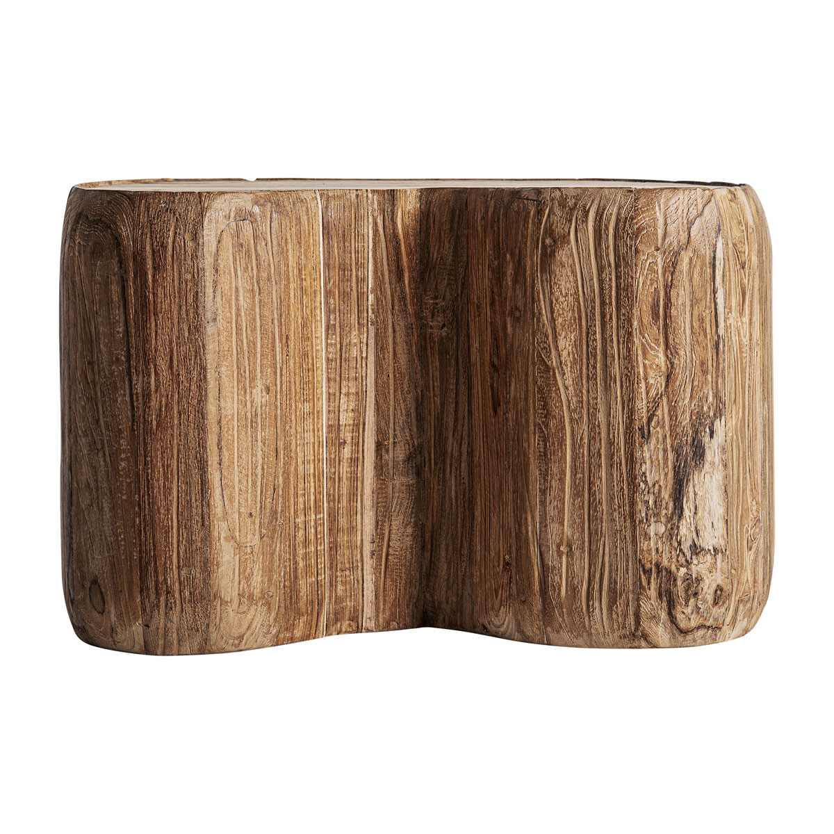 Couchtisch Sofatisch ERLOY 70 x 55 cm recyceltes Teakholz