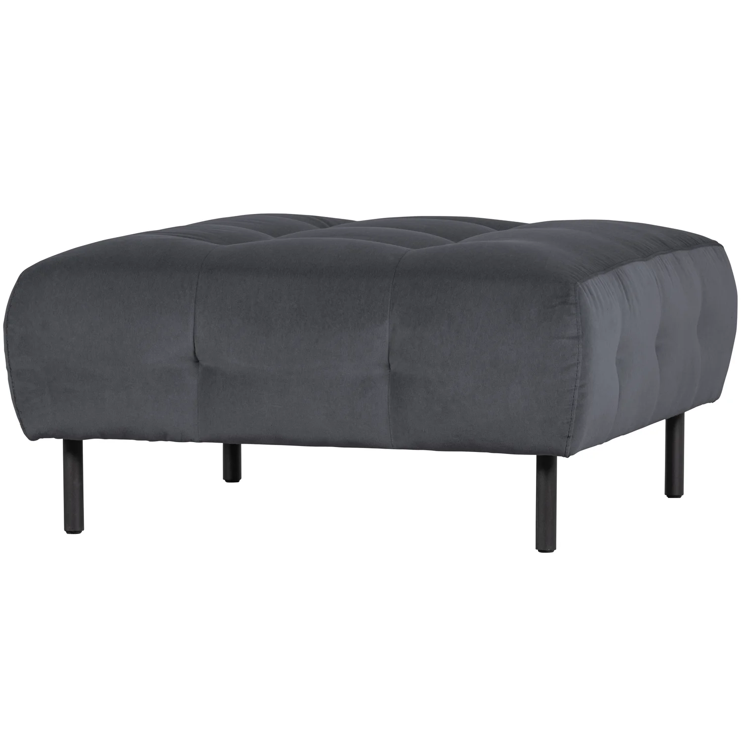 Pouf LLOYD 90 x 90 cm Hocker Sitzhocker Samt Velvet wolke 