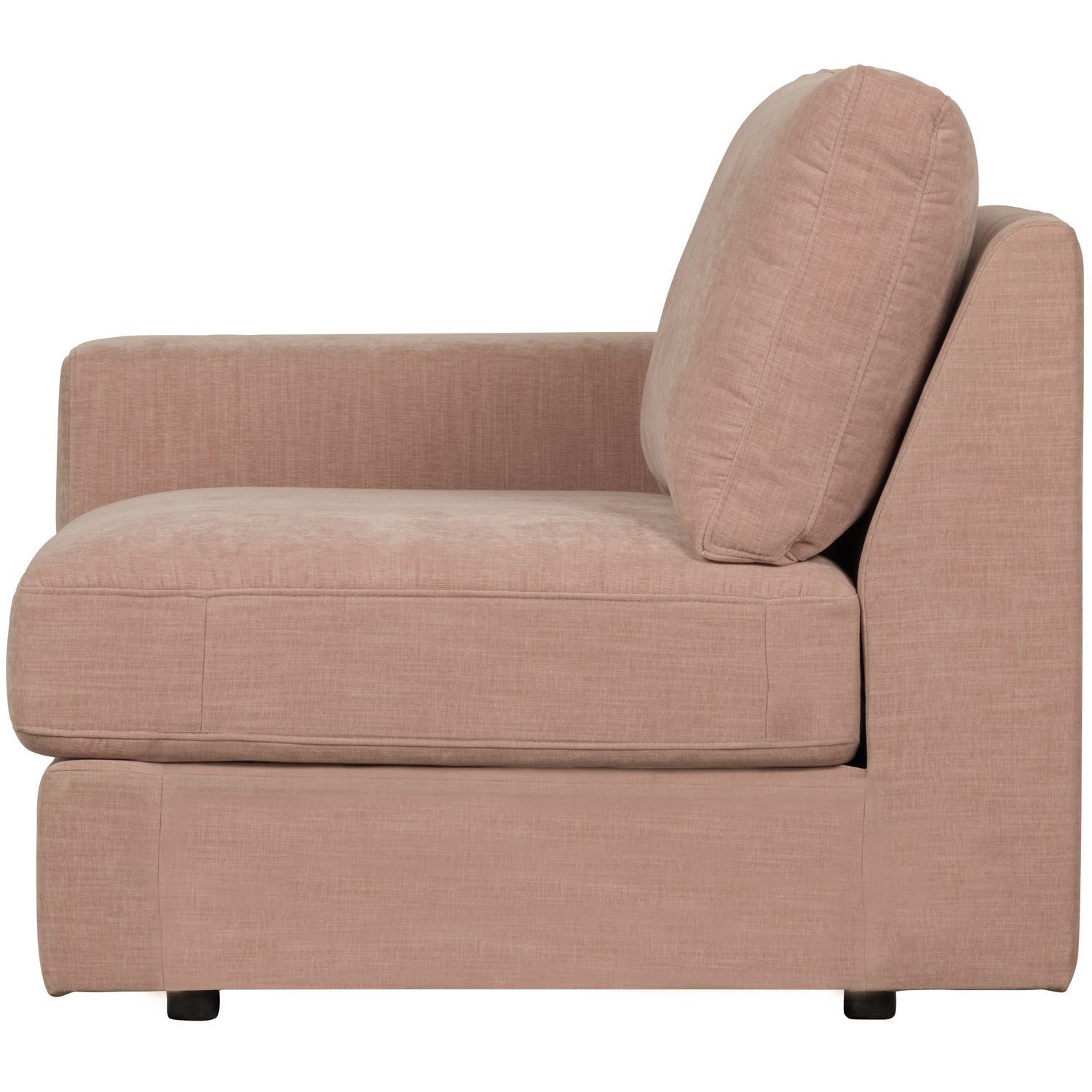 Sofaelement FAMILY mit Armlehne links Element Webstoff rosa