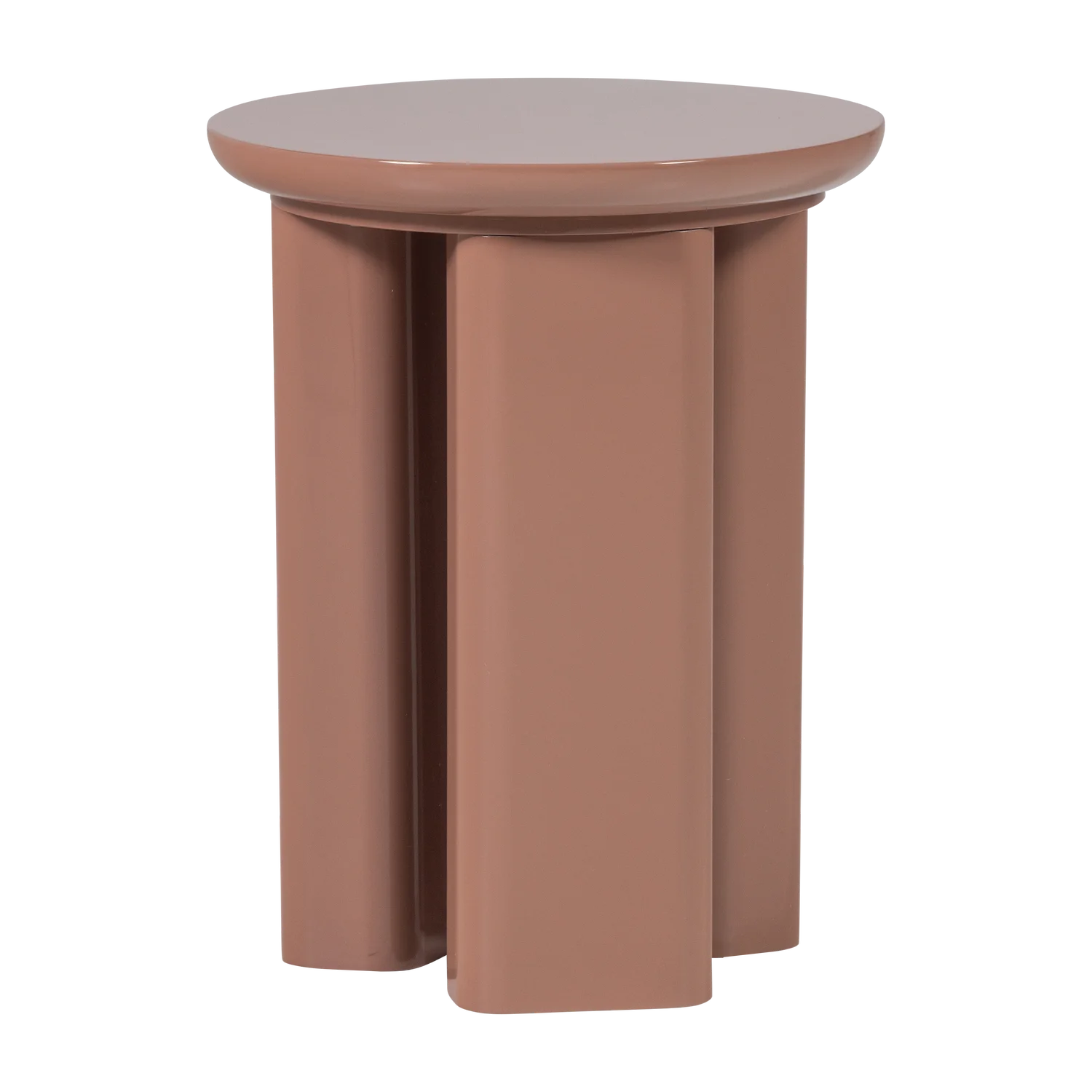 Beistelltisch ORIVO H 50 cm MDF hochglanz altrosa