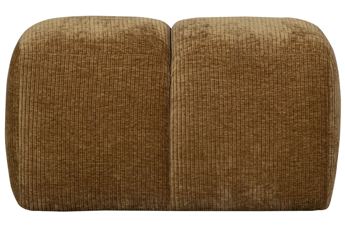 woood Pouf MOJO 80 x 60 cm Hocker Sitzhocker gerippt honiggelb