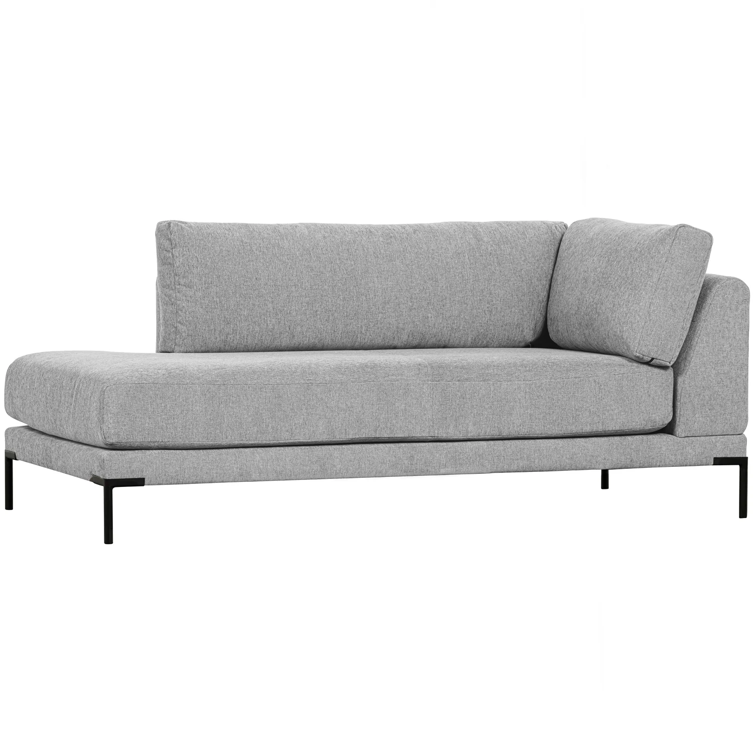 Lounge Element Couple links Chenille Stoff hellgrau Couch Sofa
