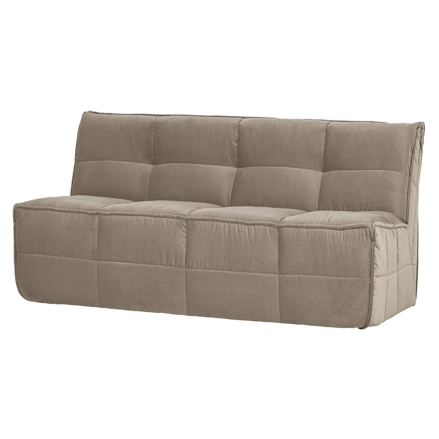  Esstischbank CLUSTER 164 cm Samt warm taupe Küchenbank gepolstert