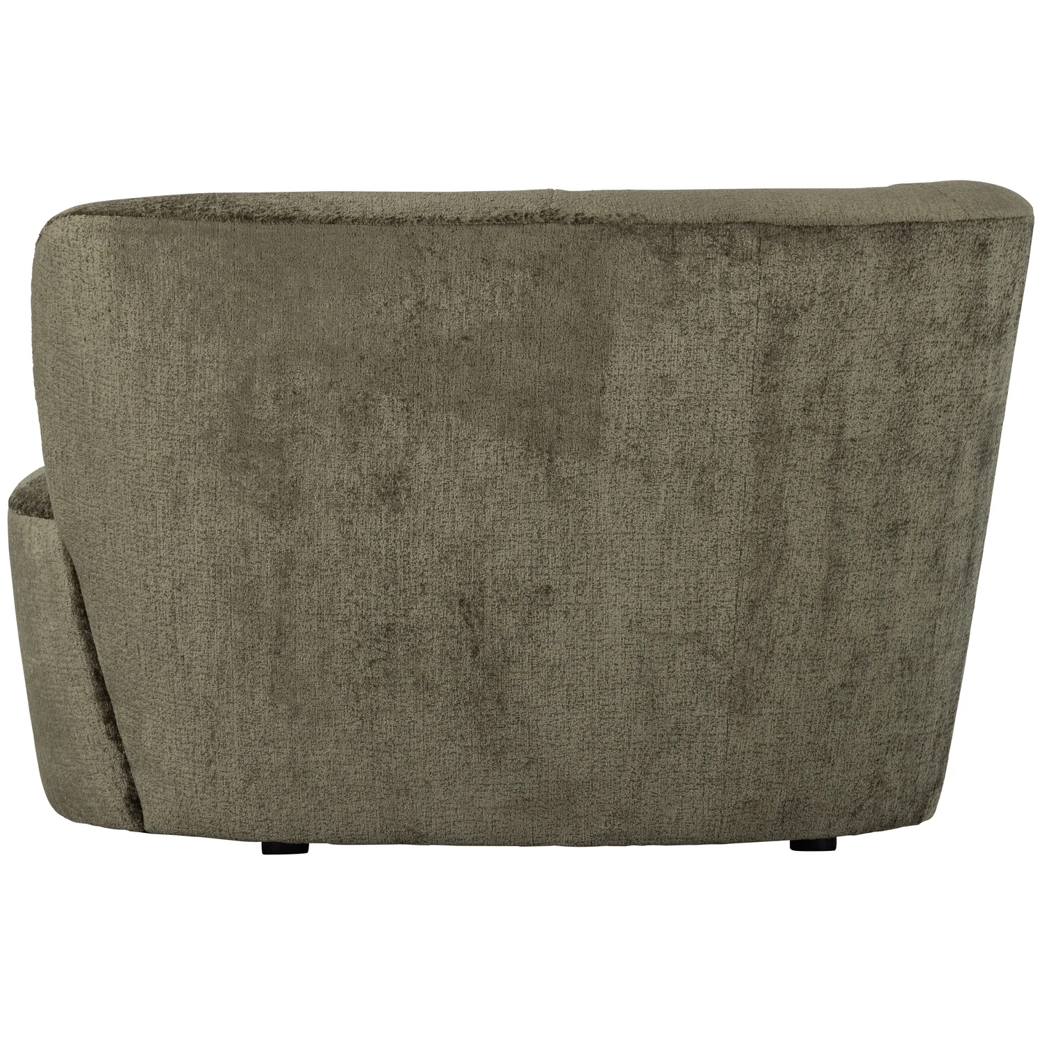 kleines Sofa Stone links 112 cm Struktur-Samt warmgrün Loungesofa