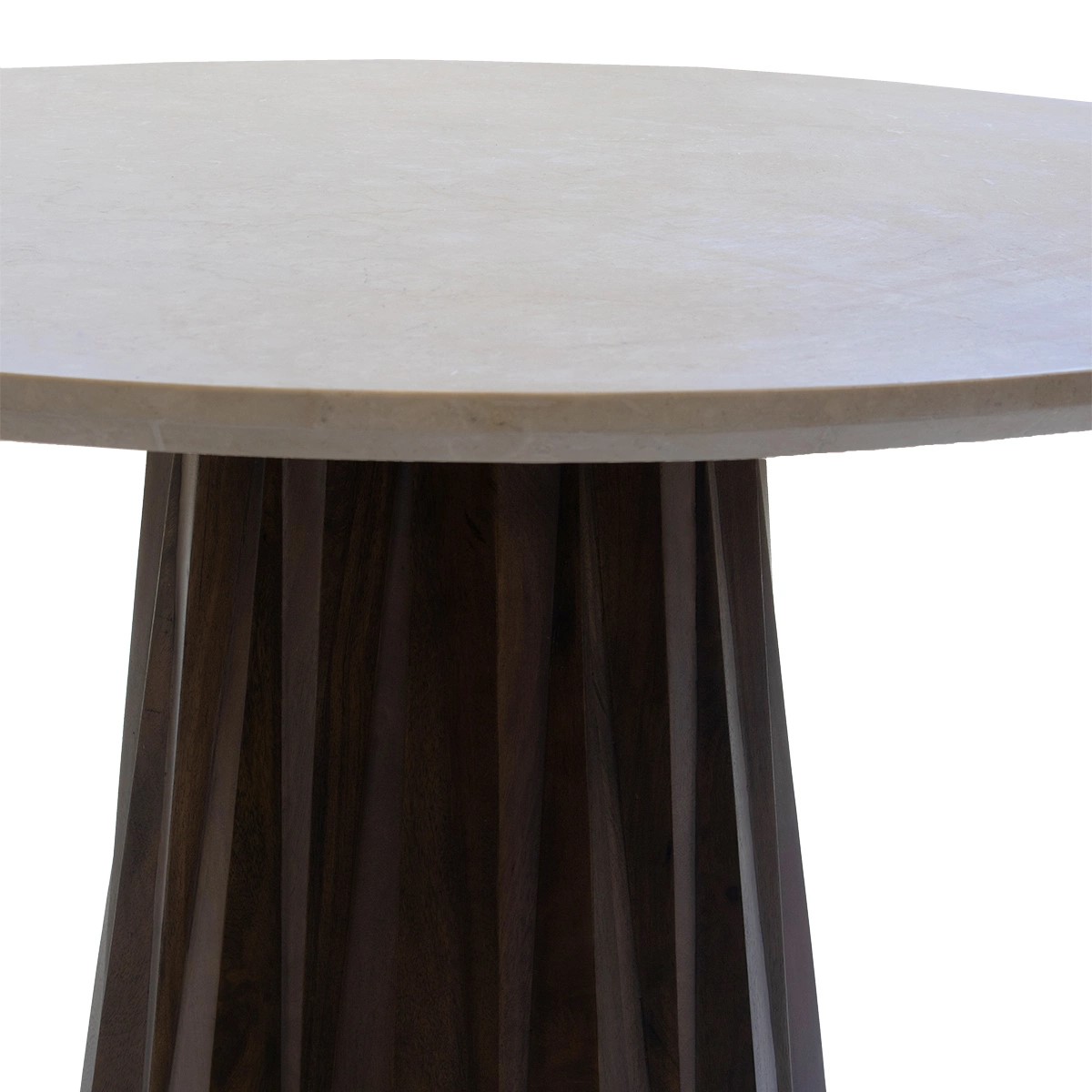 Esstisch rund mit Marmoplatte in beige Ø 120 cm