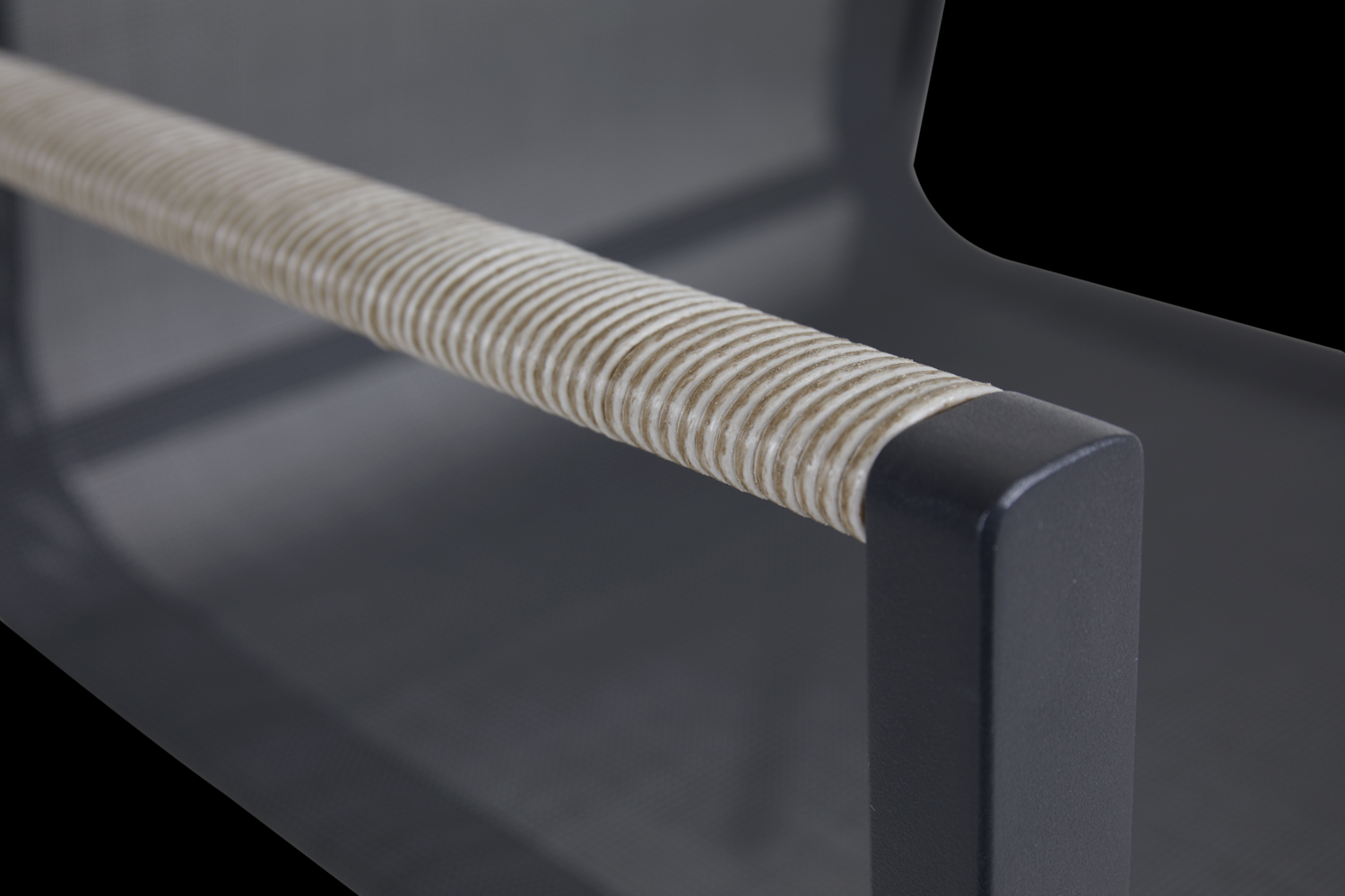 Gartensessel Lyra Edelstahl schwarz Stapelstuhl Dinnerstuhl