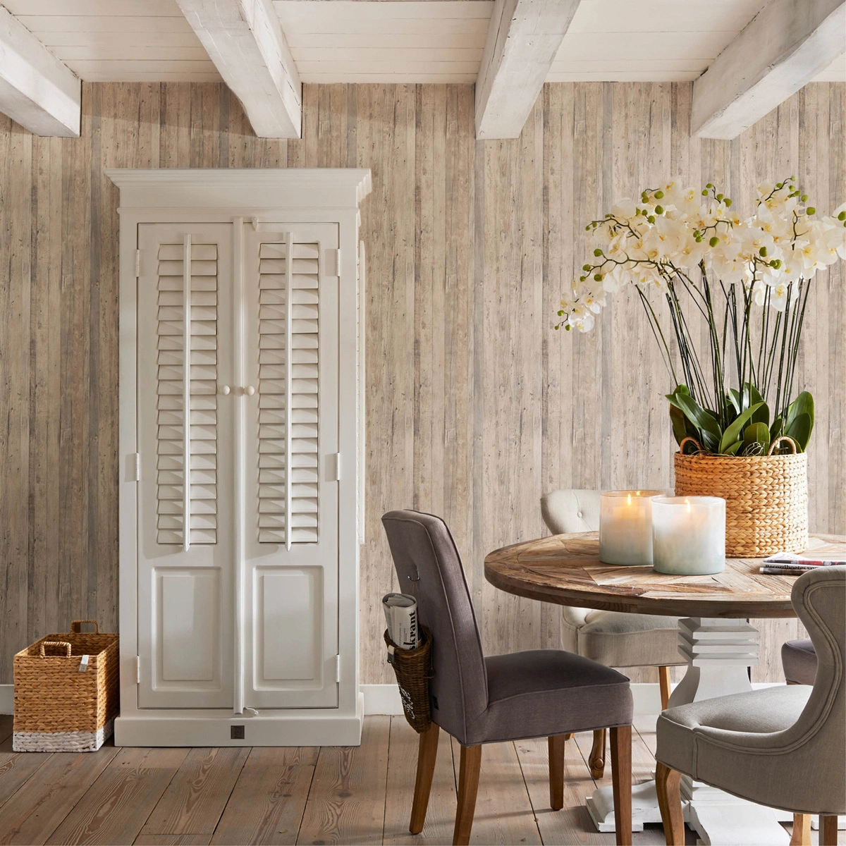 Rivièra Maison Buffetschrank New Orleans Weiß aus massivem Akazienholz im Landhausstil