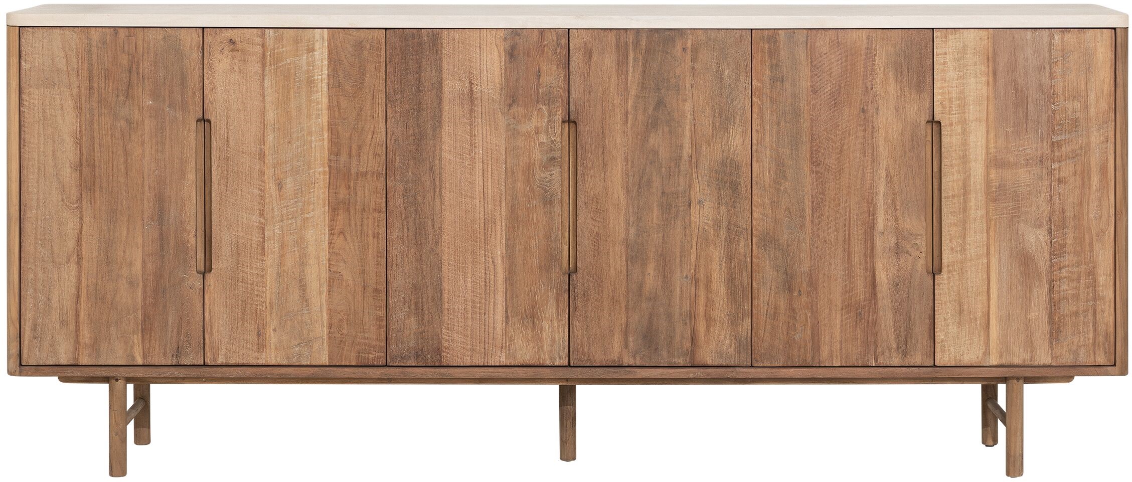 Sideboard Bliss 220 cm recyceltes Teakholz Mortex Deckplatte